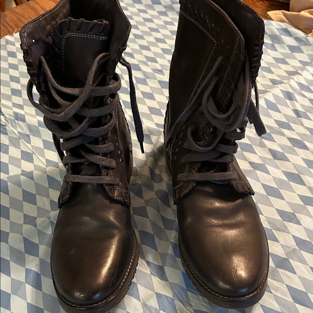 Vintage Foundry Company biker boots